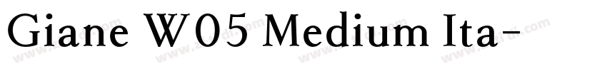 Giane W05 Medium Ita字体转换